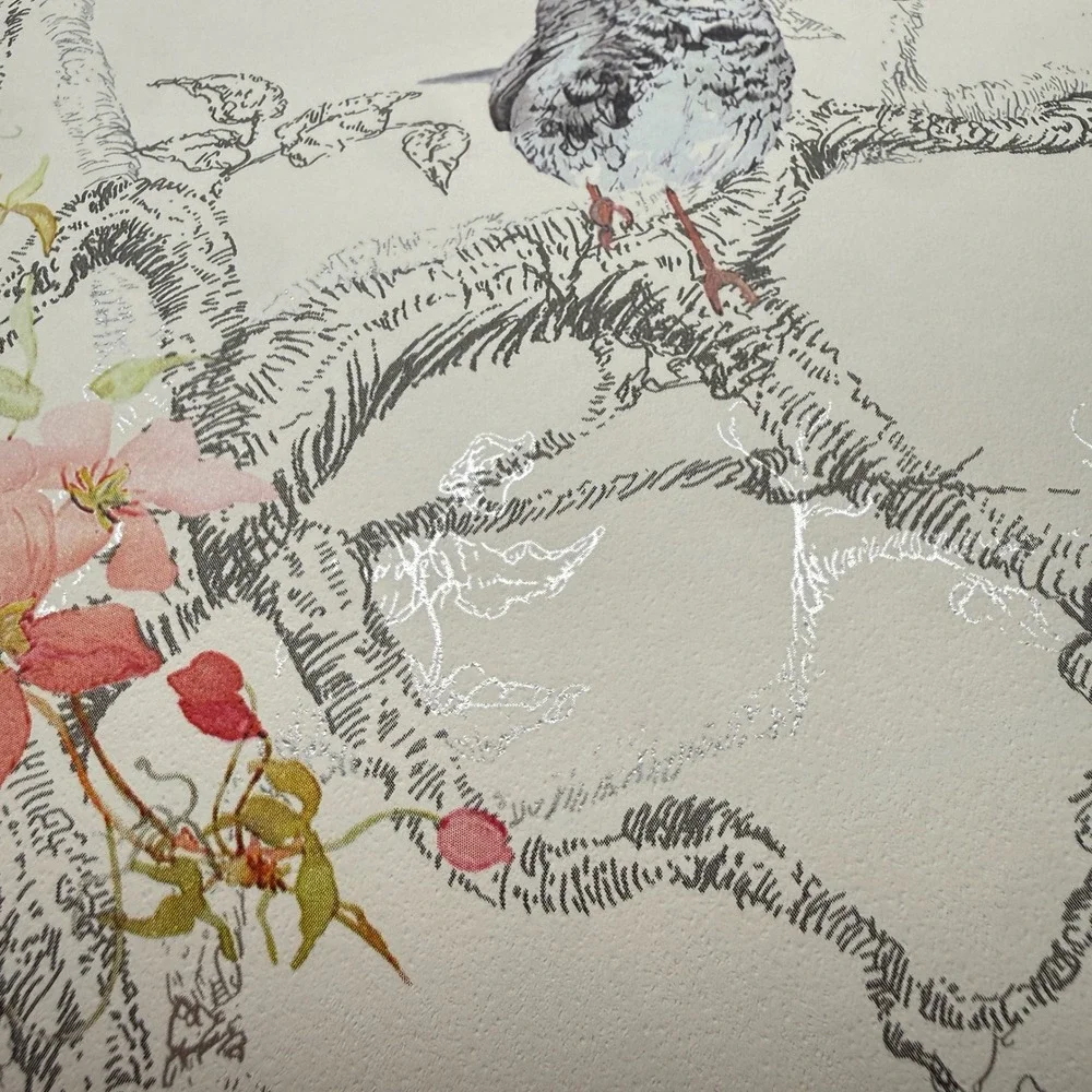 Holden Decor Statement Ornithology White/Multi Wallpaper 4 Rolls Bird Nature